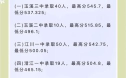 2025年玉溪高中录取分数线是多少？