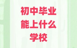 初中毕业后可以上的学校