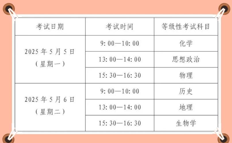 2025高中水平考具体时间何时公布?-图1 2025高中水平考具体时间何时公布?-图1
