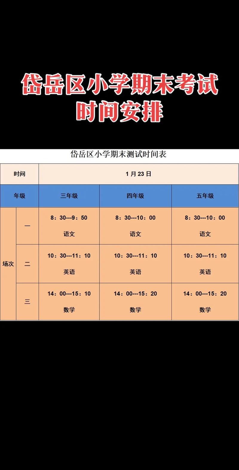 2011年小学考试时间-图3