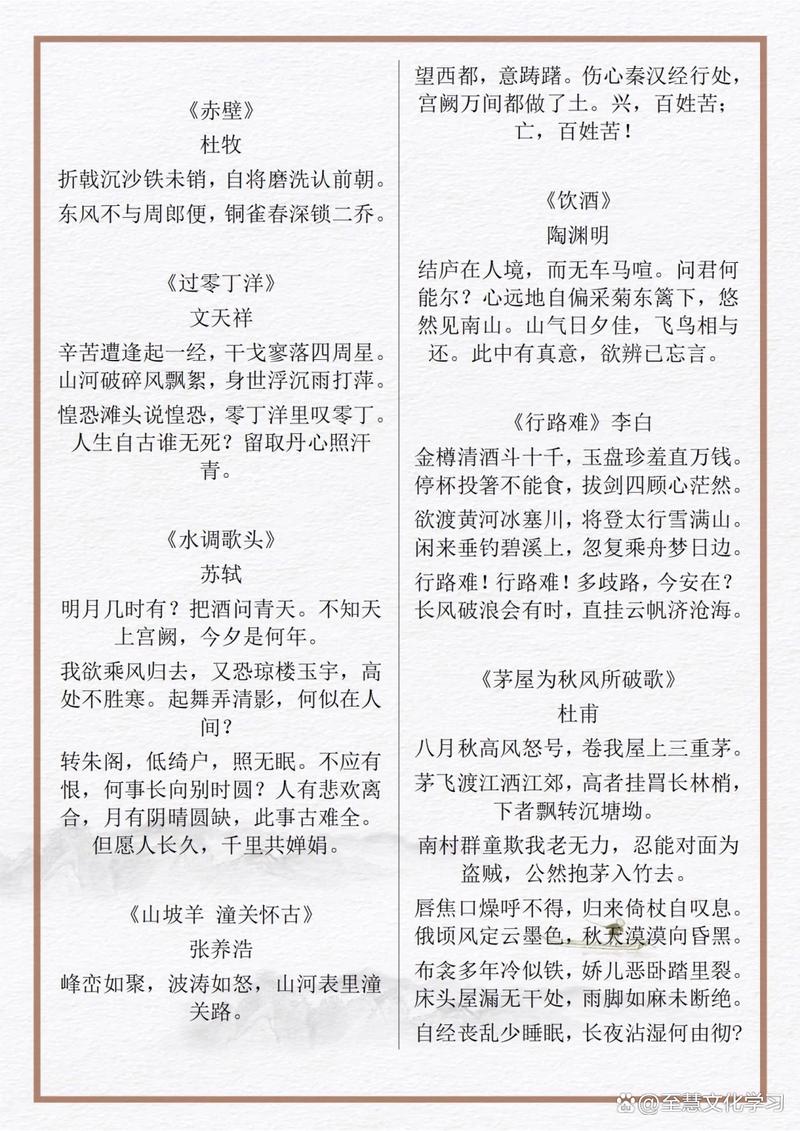 2025初中古诗词鉴赏考什么?-图1 2025初中古诗词鉴赏考什么?-图1