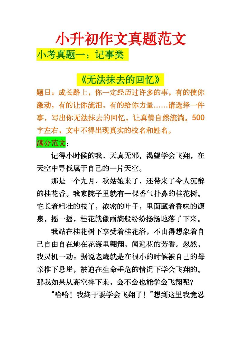 天津小升初语文范文怎么写?-图3 天津小升初语文范文怎么写?-图3