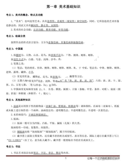 初中教资美术考试内容有哪些?-图1 初中教资美术考试内容有哪些?-图1