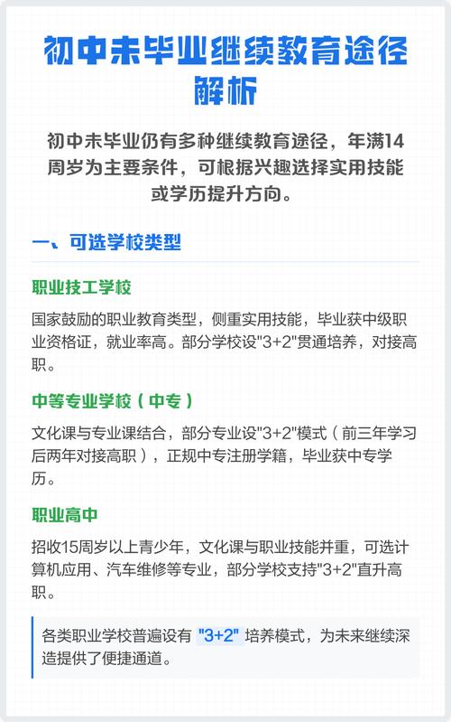 初中未毕业，有哪些升学或就业选择？-图2